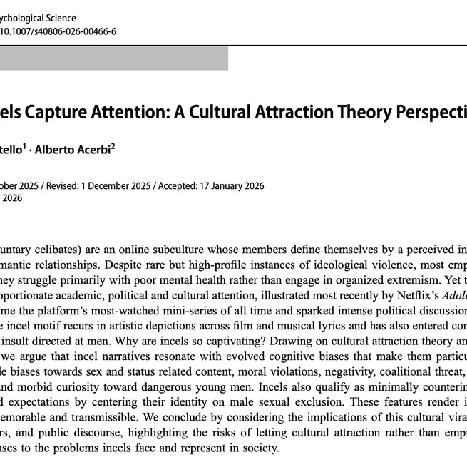 Why Incels Capture Attention. A Cultural Attraction Theory Perspective